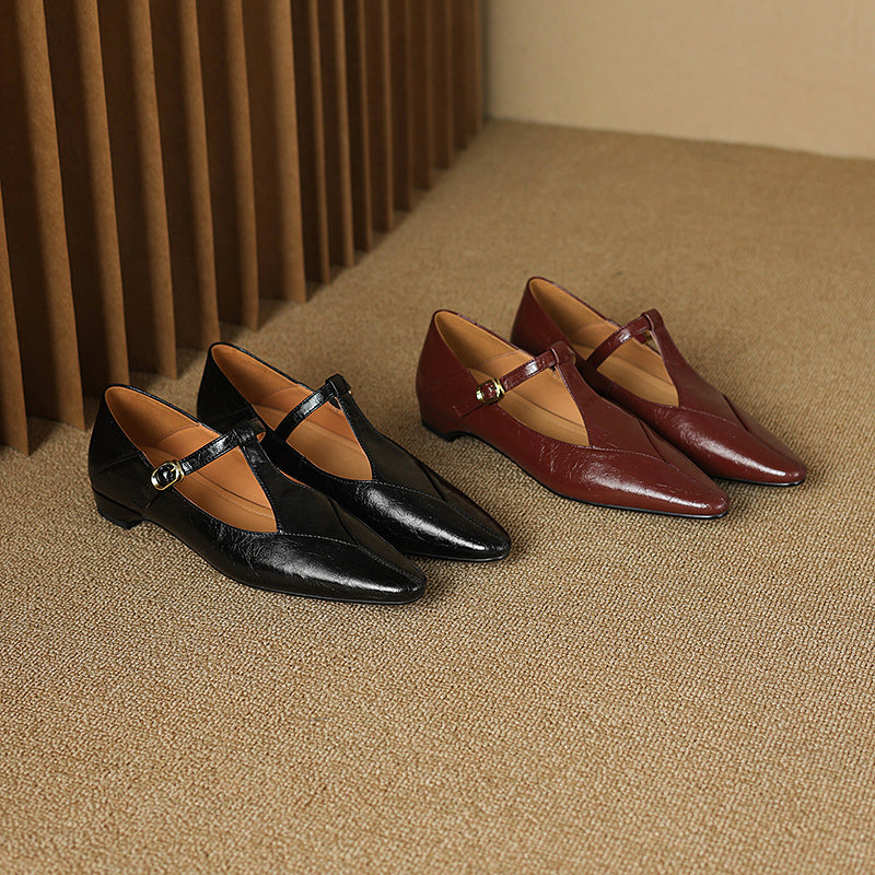 Geyla Genuine Leather Flats