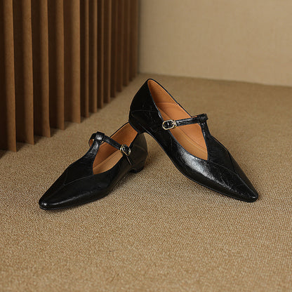 Geyla Genuine Leather Flats