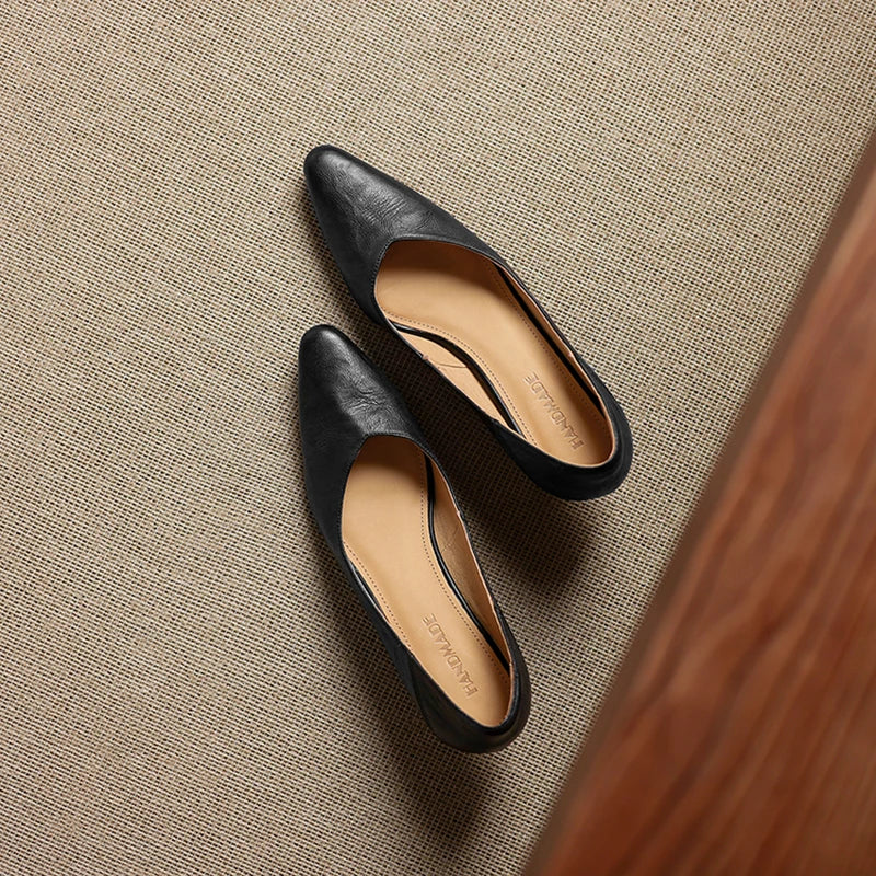 Zelia Genuine Leather Heels