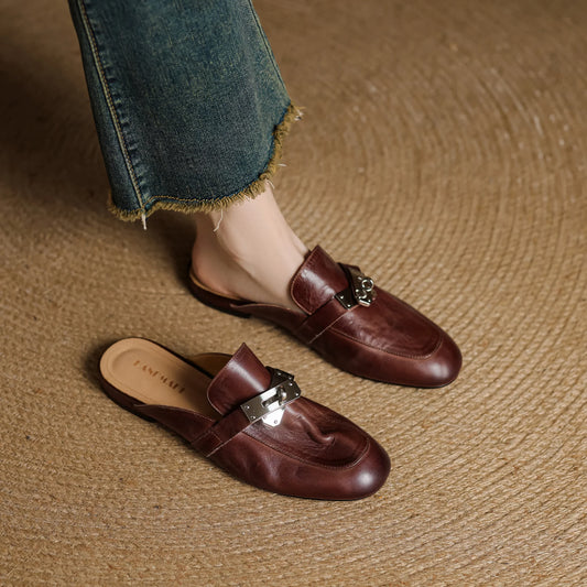 Dessa Genuine Leather Mules