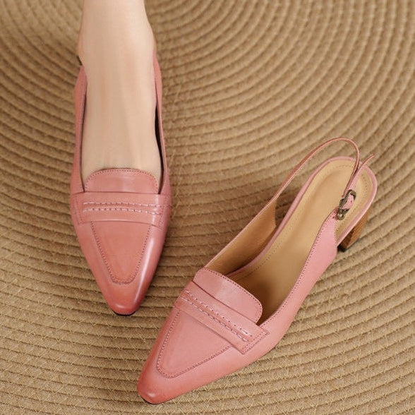 Zoryl Genuine Leather Heels