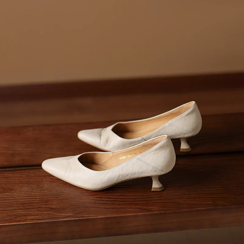 Zelia Genuine Leather Heels