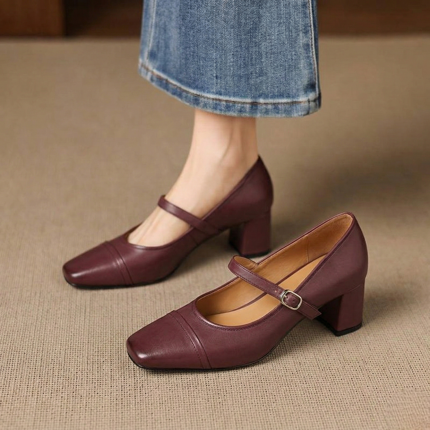 Brela Genuine Leather Heels