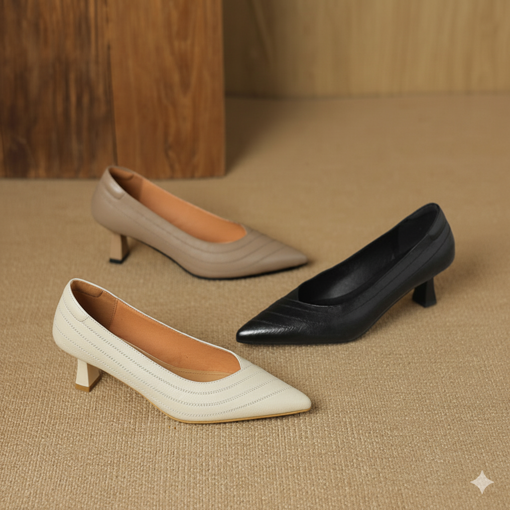 Lexa Genuine Leather Heels