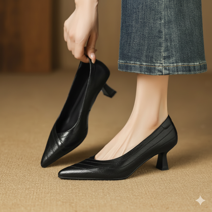 Lexa Genuine Leather Heels