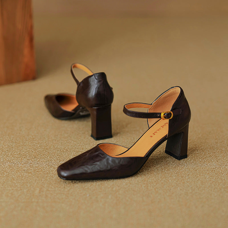 Amaris Genuine Leather Heels