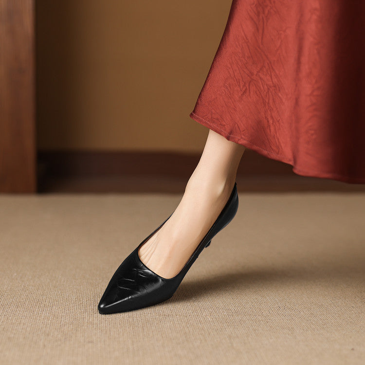 Emey Genuine Leather Heels