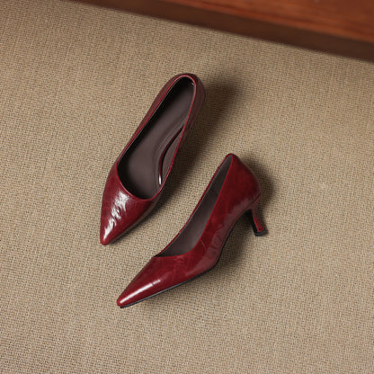 Emey Genuine Leather Heels