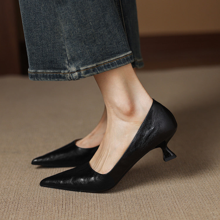 Kolen Genuine Leather Heels