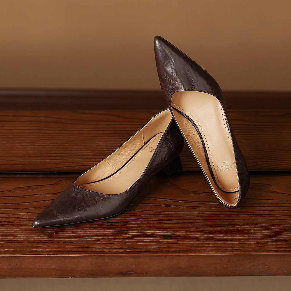 Jovia Genuine Leather Heels