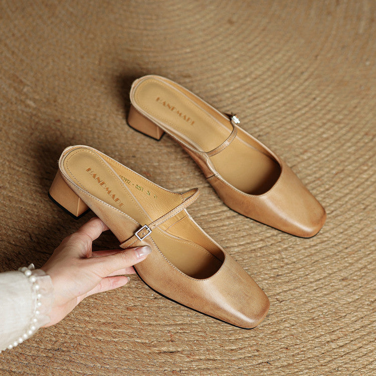 Esmer Genuine Leather Mules