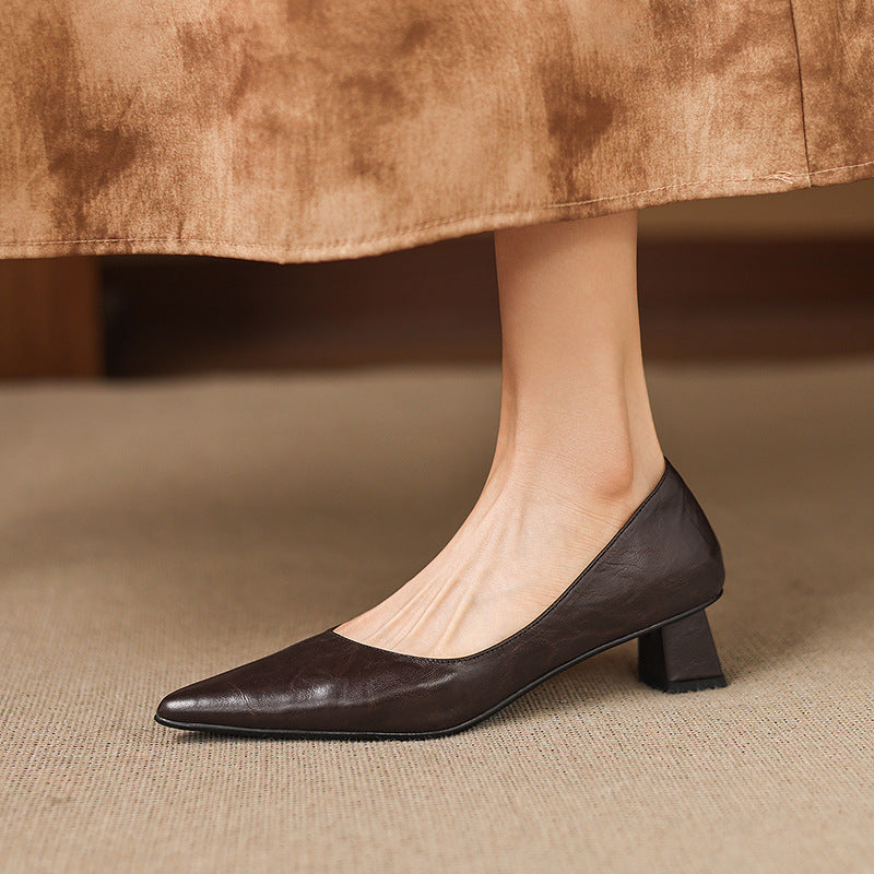 Jovia Genuine Leather Heels