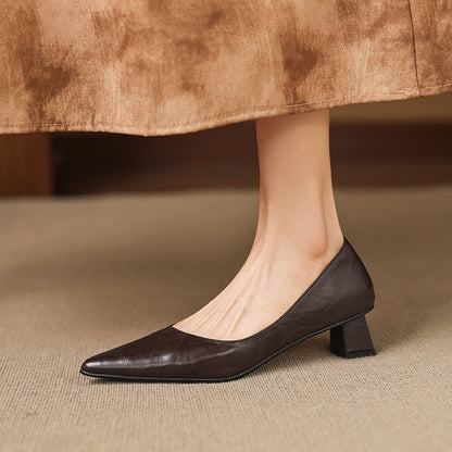 Jovia Genuine Leather Heels