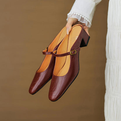 Zaya Genuine Leather Mules