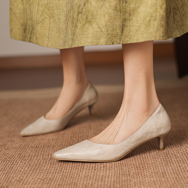 Ayra Genuine Leather Heels