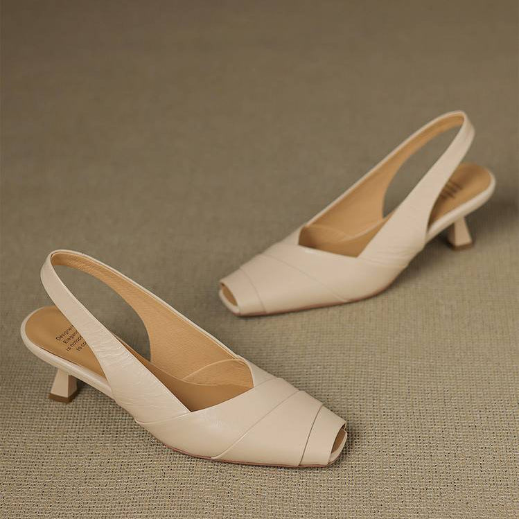 Kelly Genuine Leather Slingbacks