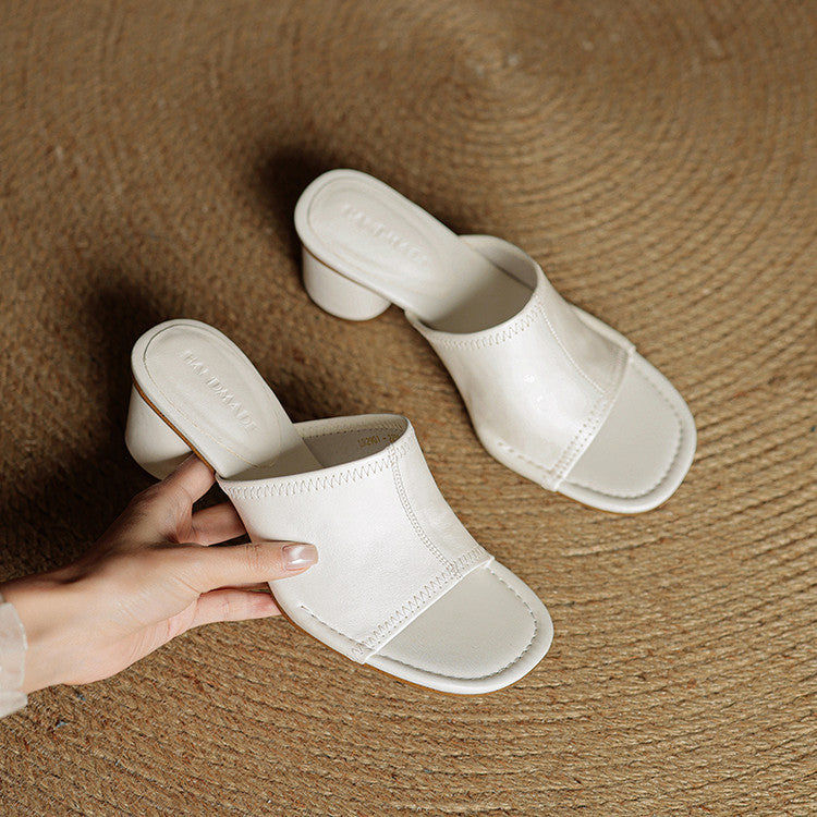 Brily Genuine Leather Mules