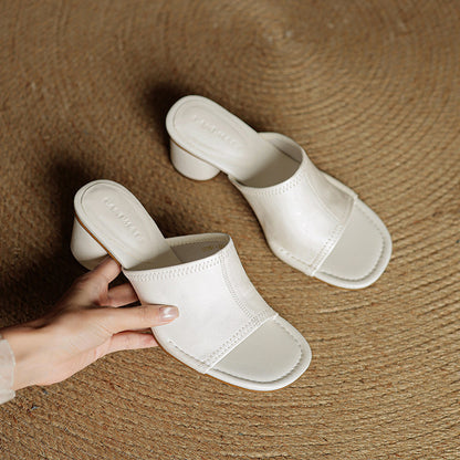 Brily Genuine Leather Mules