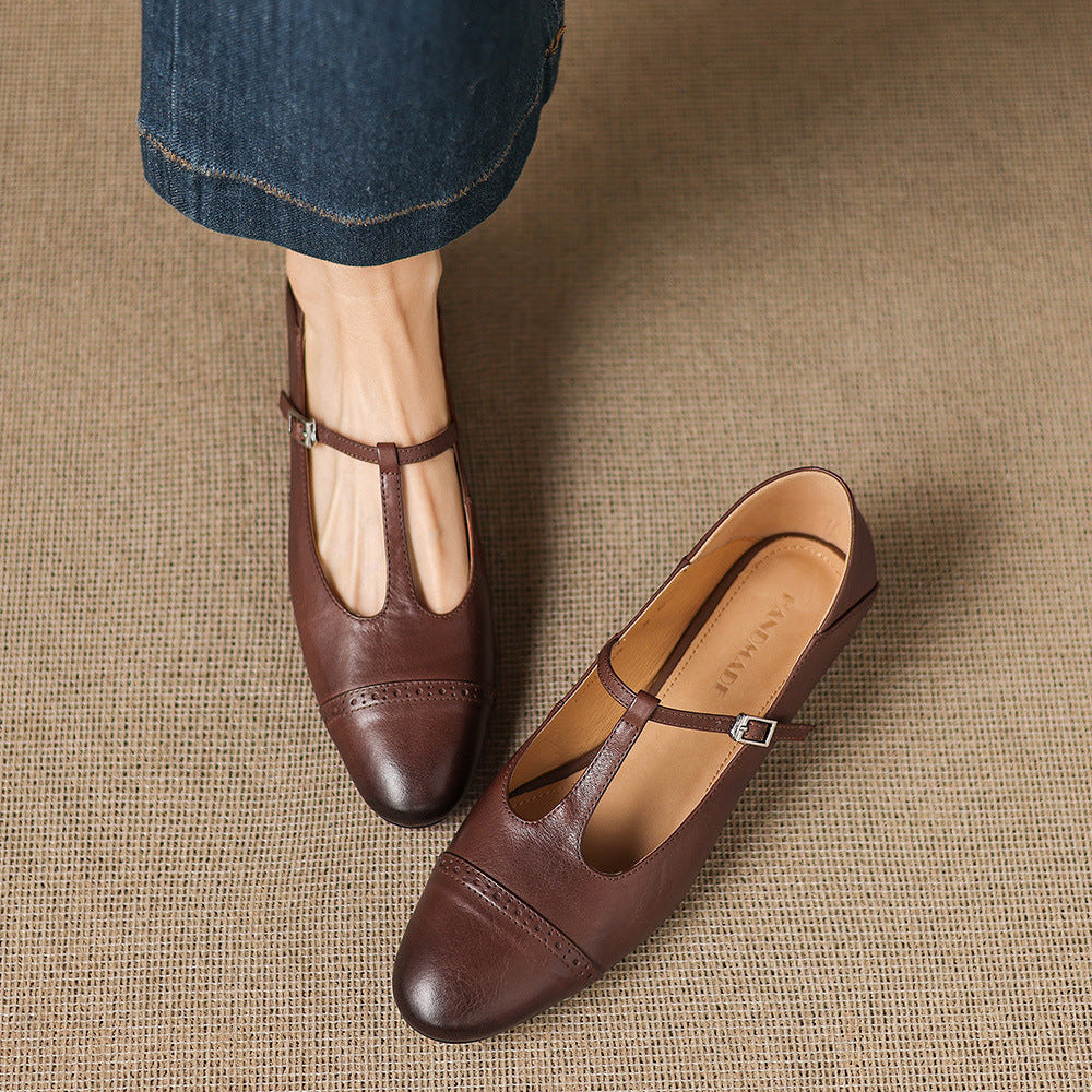 Myzor Genuine Leather Flats