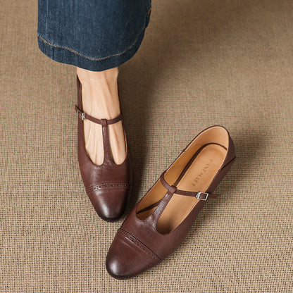 Myzor Genuine Leather Flats