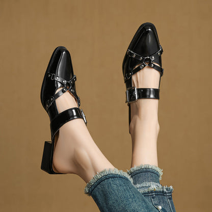 Renly Genuine Leather Slingbacks