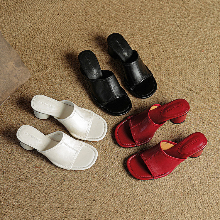 Brily Genuine Leather Mules