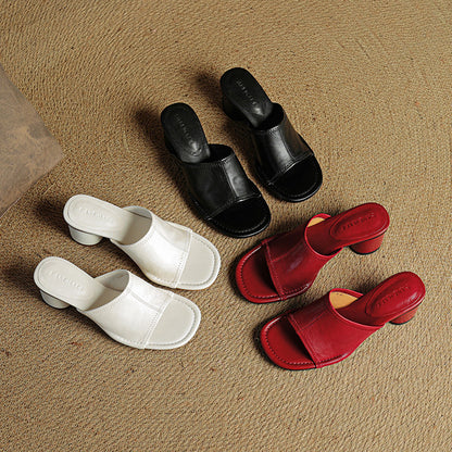 Brily Genuine Leather Mules