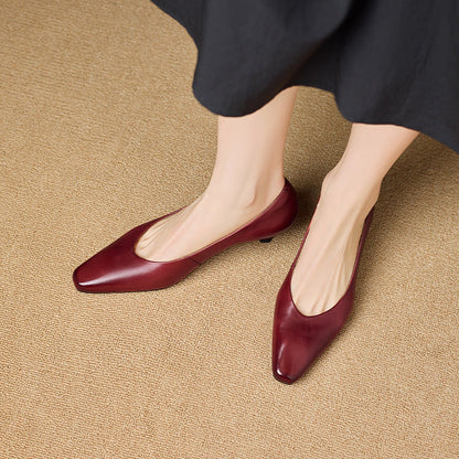 Elara Genuine Leather Heels