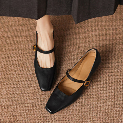 Elif Genuine Leather Heels