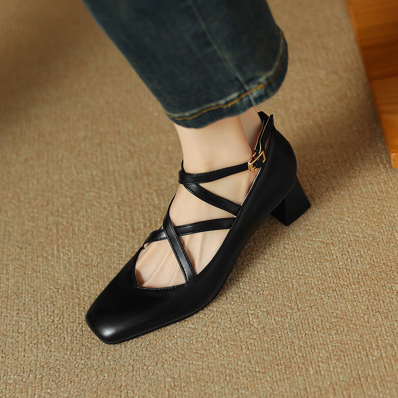 Elda Leather Heels
