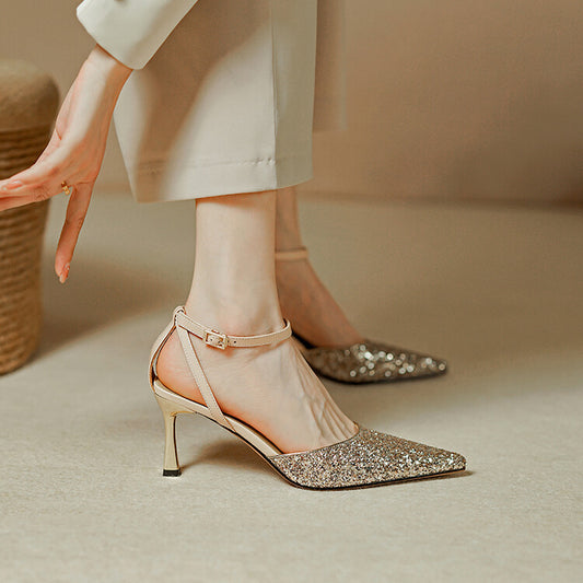 Viora Genuine Leather Heels