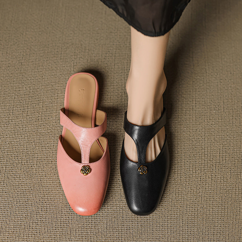 Corel Genuine Leather Mules