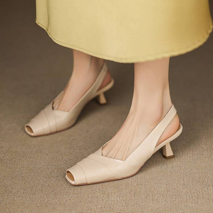 Kelly Genuine Leather Slingbacks