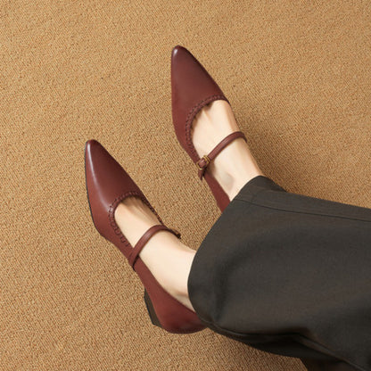 Zora Genuine Leather Heels