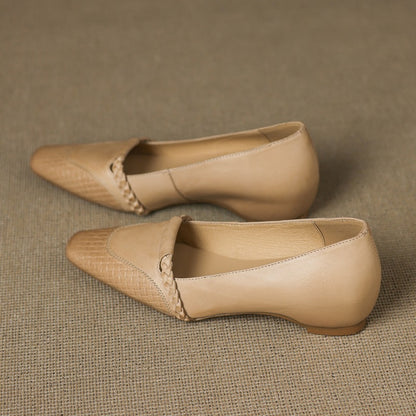 Alira Genuine Leather Wedge Pumps