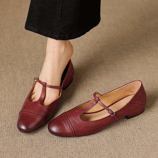 Myzor Genuine Leather Flats