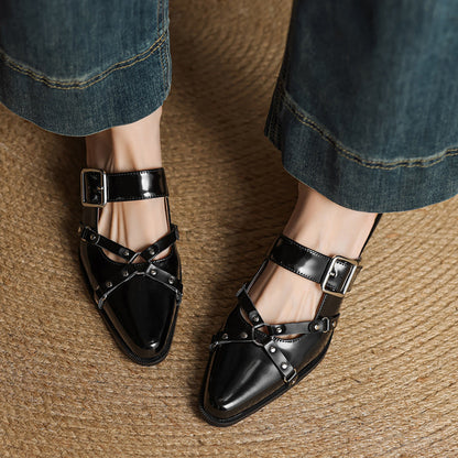 Renly Genuine Leather Slingbacks