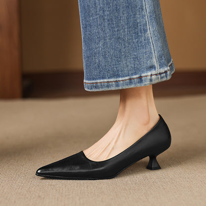 Bria Genuine Leather Heels