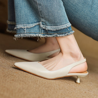 Loryn Genuine Leather Slingbacks