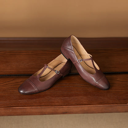 Myzor Genuine Leather Flats
