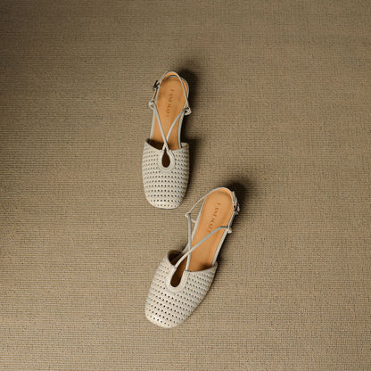 Opal Genuine Leather Slingbacks