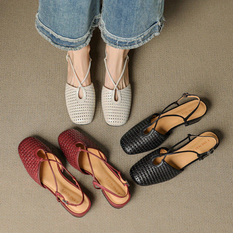 Opal Genuine Leather Slingbacks