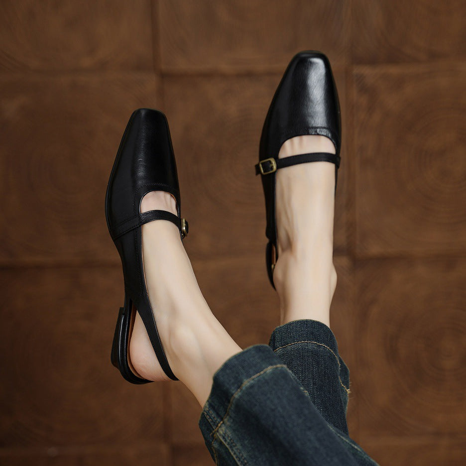 Vani Genuine Leather Slingbacks