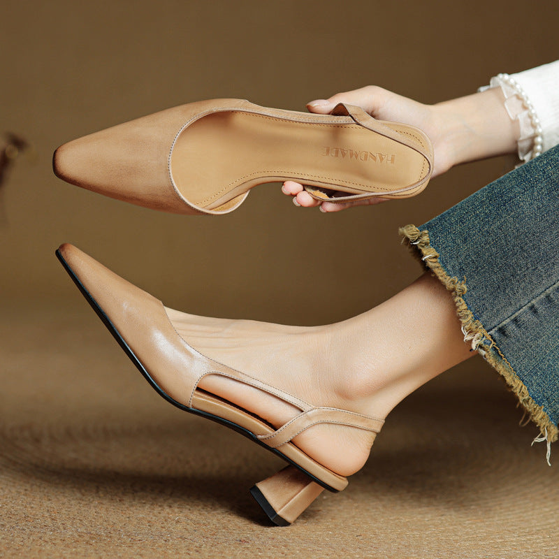 Elle Genuine Leather Heels