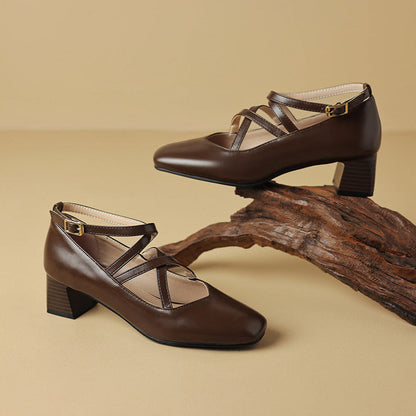 Elda Leather Heels