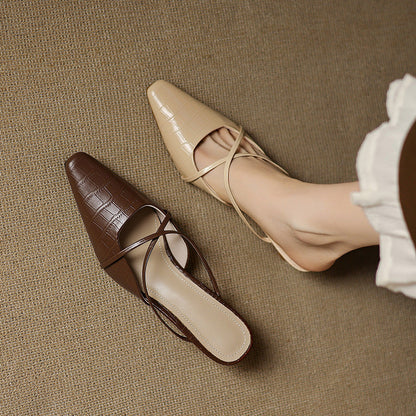 Velora Genuine Leather Mules
