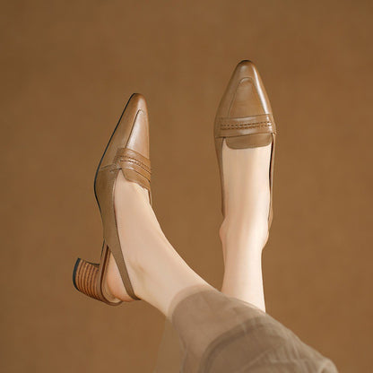Zoryl Genuine Leather Heels