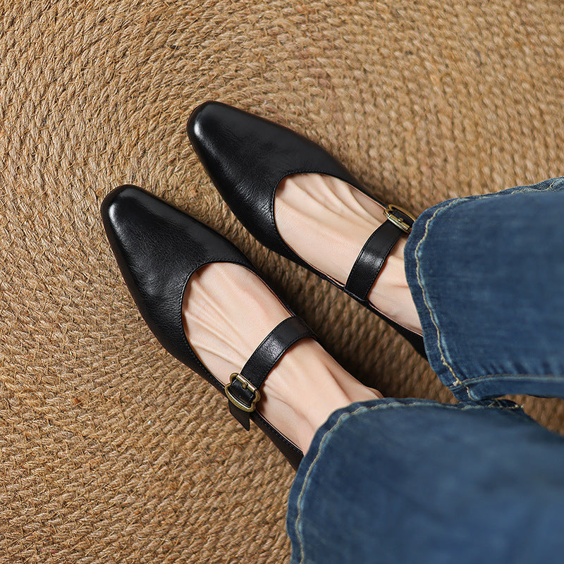 Maira Genuine Leather Heels