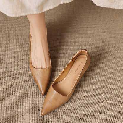 Bria Genuine Leather Heels