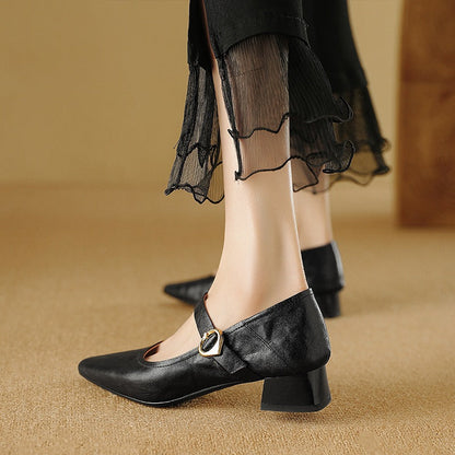 Merlot Genuine Leather Heels